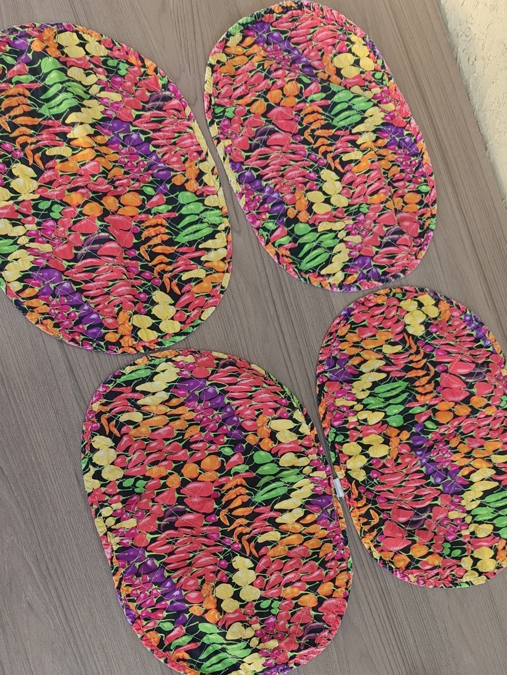 Vintage Chilli Hot Pepper Place mat Multicolor